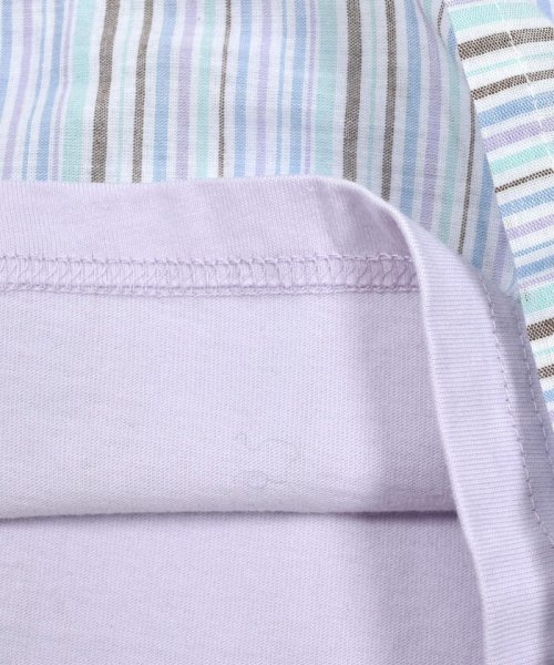 SLAP SLIP(スラップスリップ)/【お揃い】フロントリボンチェックストライプ柄切り替え半袖Tシャツ(80~130c/img18
