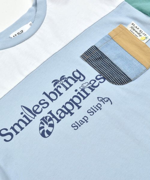 SLAP SLIP(スラップスリップ)/ポケット付きビッグシルエットバイカラー半袖Tシャツ(80~130cm)/img07