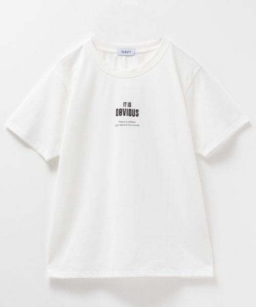 MAC HOUSE(women)(マックハウス（レディース）)/NAVY ネイビー センター刺繍Tシャツ 115426744/img04