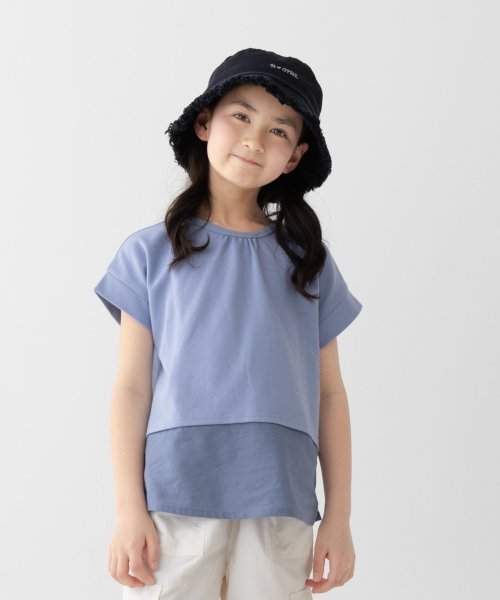 MAC HOUSE(kid's)(マックハウス（キッズ）)/NAVY ネイビー ポンチ素材 2WAYチュニック KMH241018/img03