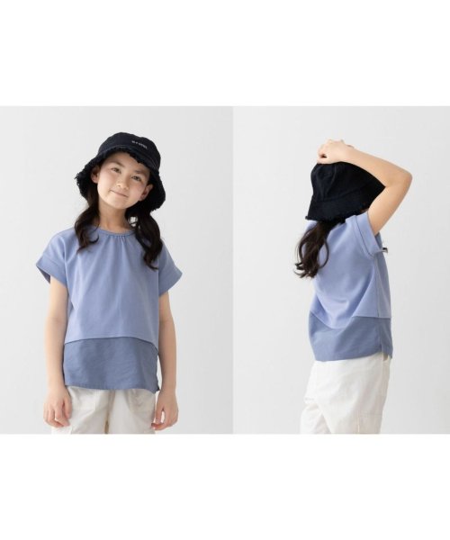 MAC HOUSE(kid's)(マックハウス（キッズ）)/NAVY ネイビー ポンチ素材 2WAYチュニック KMH241018/img04