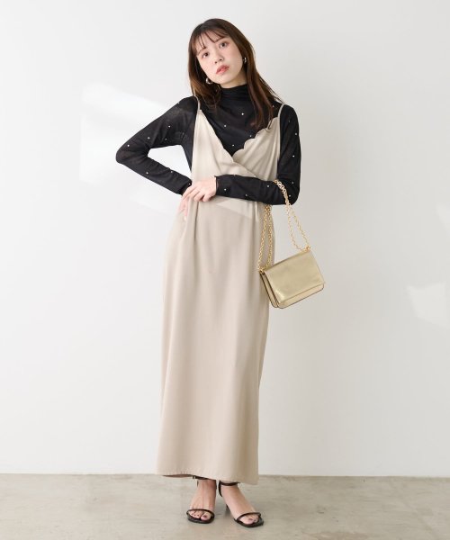 OLIVE des OLIVE(オリーブデオリーブ)/ホットフィックスシアーハイネックトップス　トップス　ハイネック　シア―　オフィス　春/img10