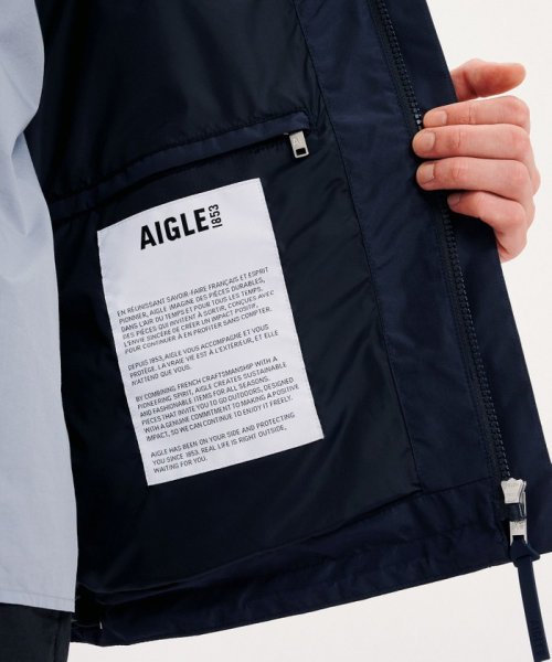 ＡＩＧＬＥ MEN(エーグル　メンズ)/GORE－TEX ゴアテックス 防水 透湿 防風 フーデッドユーティリティジャケット RP/img05