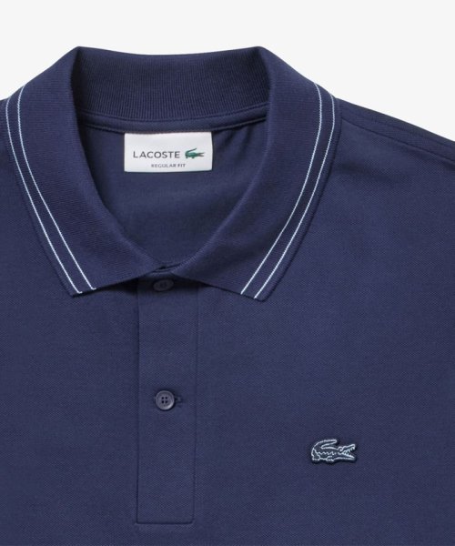 LACOSTE Mens(ラコステ　メンズ)/ストライプリブニットカラーストレッチ鹿の子 半袖ポロシャツ/img03