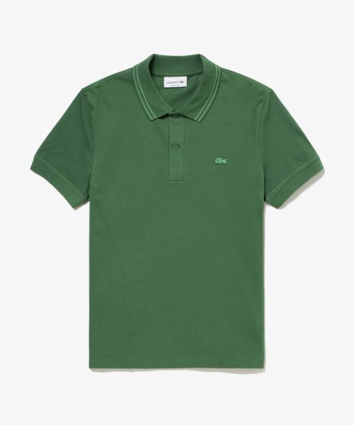 LACOSTE Mens(ラコステ　メンズ)/ストライプリブニットカラーストレッチ鹿の子 半袖ポロシャツ/img06