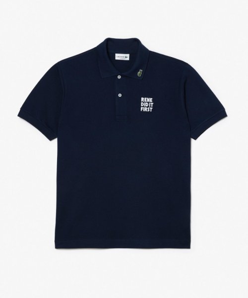 オーガニックコットン鹿の子 RENE DID IT FIRST半袖ポロシャツ DID IT