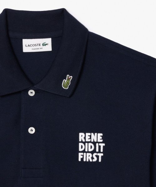 オーガニックコットン鹿の子 RENE DID IT FIRST半袖ポロシャツ DID IT