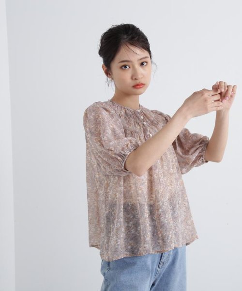 N Natural Beauty Basic(エヌナチュラルビューティベーシック)/フローラルシフォンブラウス/img14