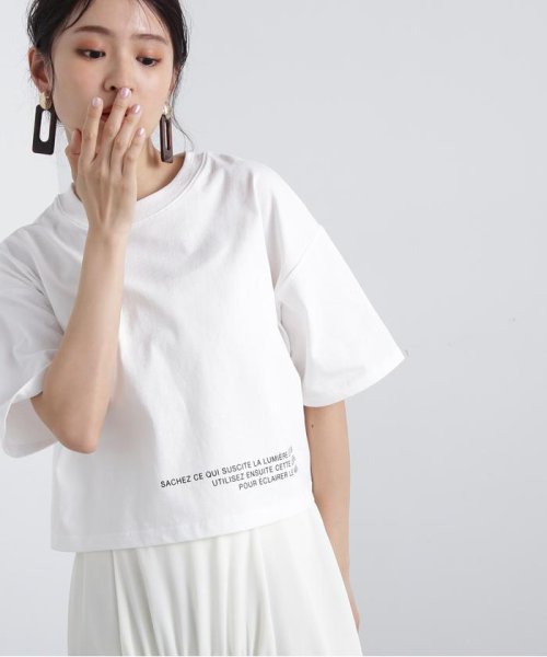 N Natural Beauty Basic(エヌナチュラルビューティベーシック)/クロップドヘムロゴTシャツ/img02