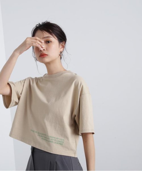 N Natural Beauty Basic(エヌナチュラルビューティベーシック)/クロップドヘムロゴTシャツ/img17