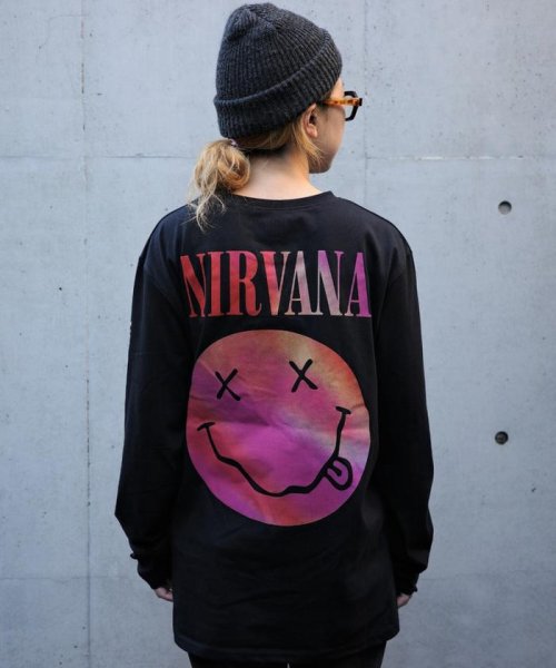 BEAVER(ビーバー)/NIRVANA/ニルヴァーナ　GRADIENT HAPPY FACE L/S TEE　ロンT/img07