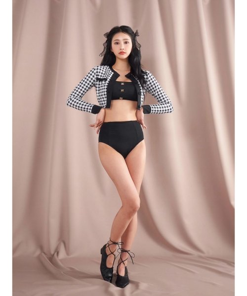 DDボタン3ピースビキニ 