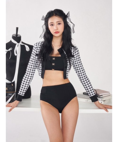 DDボタン3ピースビキニ 