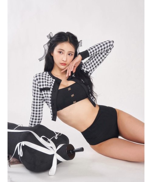 DDボタン3ピースビキニ 