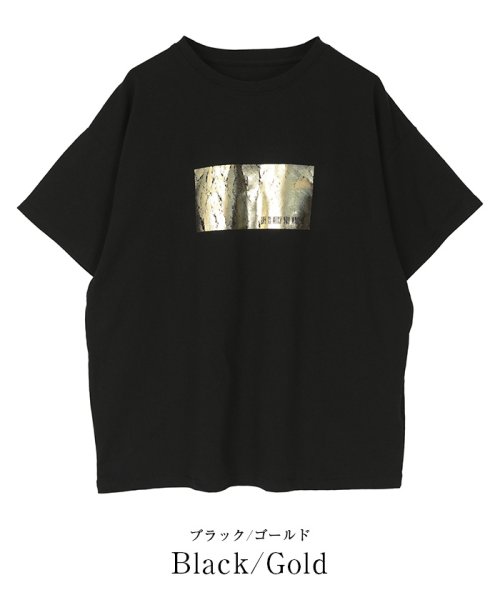 ur's(ユアーズ)/箔プリントTシャツ/img17