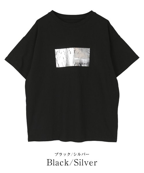 ur's(ユアーズ)/箔プリントTシャツ/img18