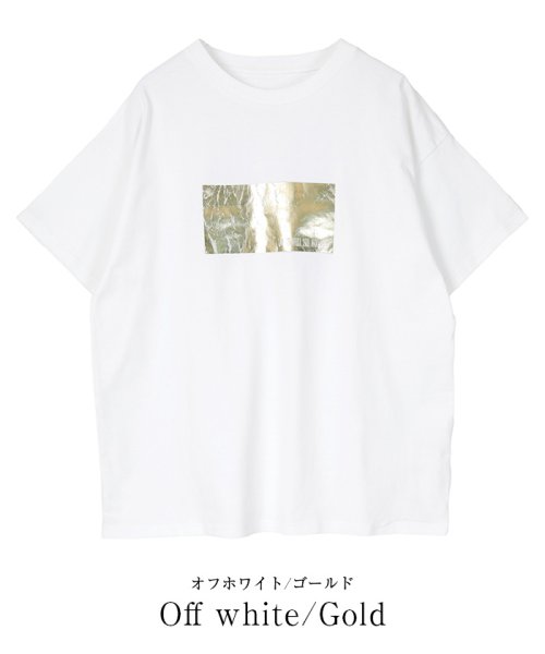 ur's(ユアーズ)/箔プリントTシャツ/img19