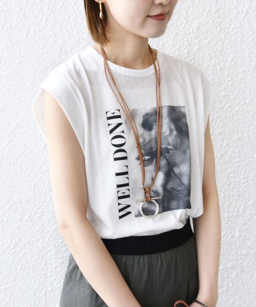 SHIPS WOMEN(シップス　ウィメン)/《予約》*【SHIPS別注】81BRANCA:ノースリーブ シアー フォト TEE ◆/img09