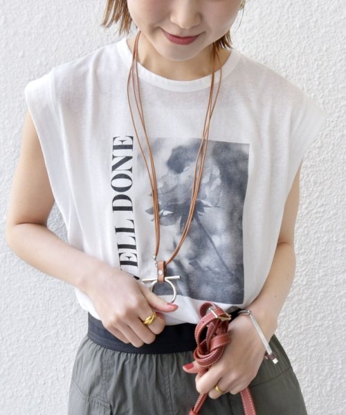 SHIPS WOMEN(シップス　ウィメン)/《予約》*【SHIPS別注】81BRANCA:ノースリーブ シアー フォト TEE ◆/img11