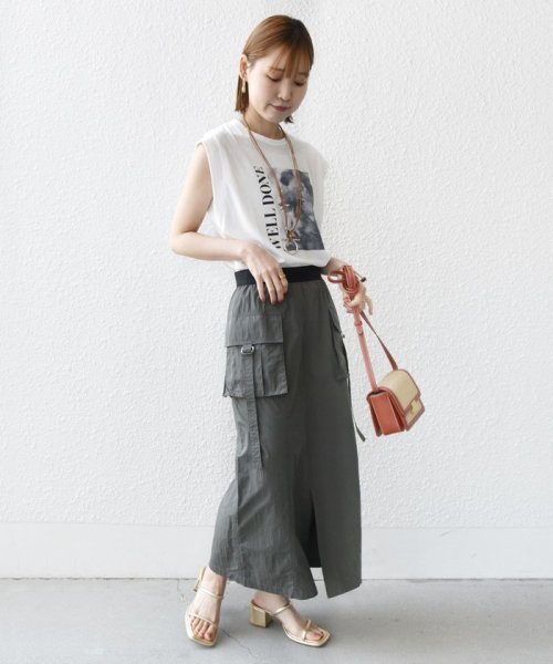 SHIPS WOMEN(シップス　ウィメン)/《予約》*【SHIPS別注】81BRANCA:ノースリーブ シアー フォト TEE ◆/img15