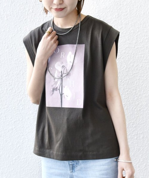 SHIPS WOMEN(シップス　ウィメン)/《予約》*【SHIPS別注】81BRANCA:ノースリーブ シアー フォト TEE ◆/img16