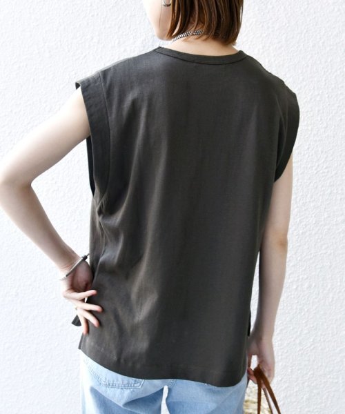 SHIPS WOMEN(シップス　ウィメン)/*【SHIPS別注】81BRANCA:ノースリーブ シアー フォト TEE ◇/img18