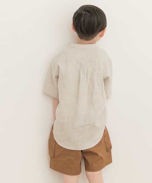URBAN RESEARCH DOORS（Kids）(アーバンリサーチドアーズ（キッズ）)/【予約】『親子リンク』シルケットリネンバンドカラーシャツ(KIDS)/img02