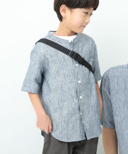 URBAN RESEARCH DOORS（Kids）(アーバンリサーチドアーズ（キッズ）)/『親子リンク』シルケットリネンバンドカラーシャツ(KIDS)/img08