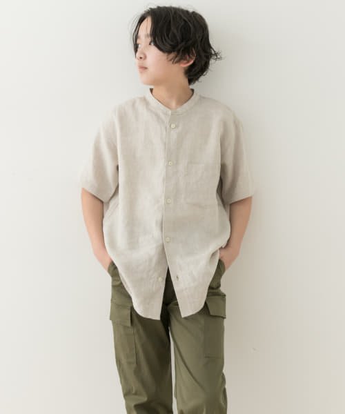 URBAN RESEARCH DOORS（Kids）(アーバンリサーチドアーズ（キッズ）)/『親子リンク』『WEB/一部店舗限定』シルケットリネンバンドカラーシャツ(KIDS)/img10