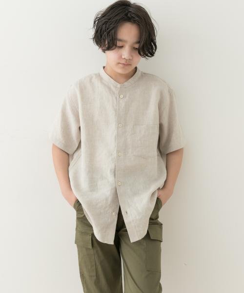 URBAN RESEARCH DOORS（Kids）(アーバンリサーチドアーズ（キッズ）)/『親子リンク』『WEB/一部店舗限定』シルケットリネンバンドカラーシャツ(KIDS)/img11