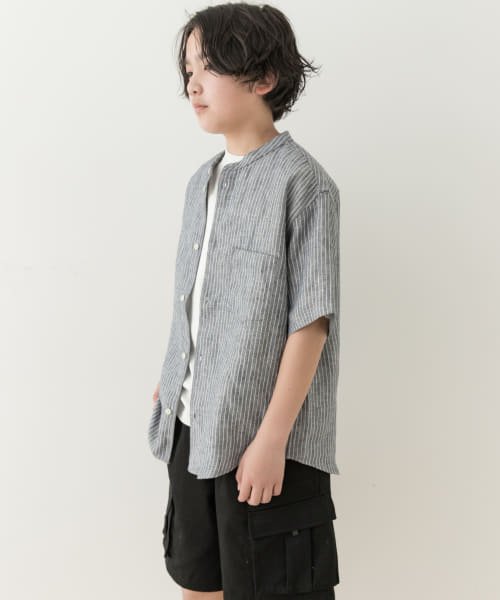 URBAN RESEARCH DOORS（Kids）(アーバンリサーチドアーズ（キッズ）)/『親子リンク』『WEB/一部店舗限定』シルケットリネンバンドカラーシャツ(KIDS)/img16