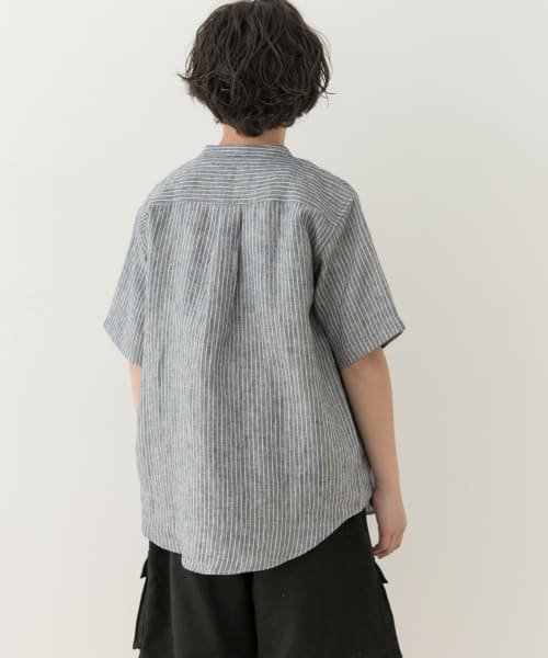 URBAN RESEARCH DOORS（Kids）(アーバンリサーチドアーズ（キッズ）)/【予約】『親子リンク』『WEB/一部店舗限定』シルケットリネンバンドカラーシャツ(KIDS)/img17