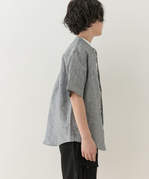 URBAN RESEARCH DOORS（Kids）(アーバンリサーチドアーズ（キッズ）)/『親子リンク』『WEB/一部店舗限定』シルケットリネンバンドカラーシャツ(KIDS)/img18