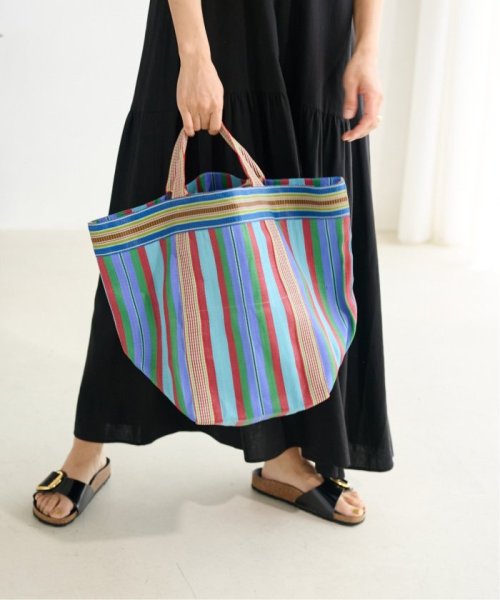 JOURNAL STANDARD relume(ジャーナルスタンダード　レリューム)/《予約》【Pasand/パサンド】 MULTI STRIPE MESH WIDE TOTE BAG：バッグ/img01