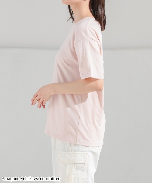Honeys(ハニーズ)/ちいかわ／Ｔシャツ トップス Tシャツ 半袖Tシャツ カットソー 刺繍 ロゴ 綿混 /img14