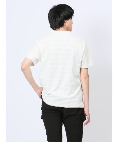 m.f.editorial(エムエフエディトリアル)/ジャガード千鳥 フェイクVネック半袖Tシャツ メンズ Tシャツ カットソー カジュアル インナー トップス ギフト プレゼント/img02