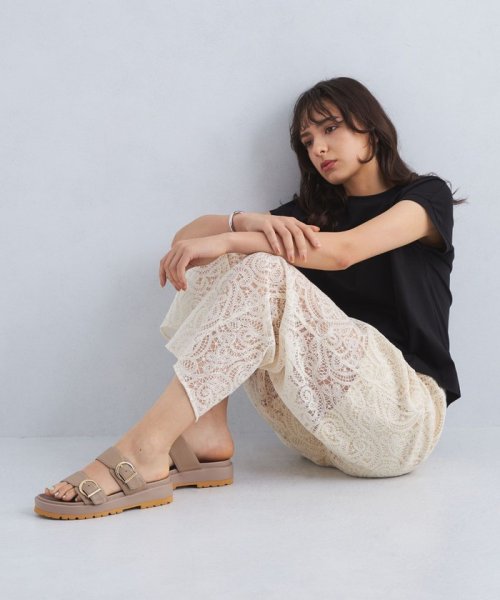 ダブルベルト プラット サンダル（3.5cmヒール） 人気・おすすめ｜省スペース設計・旅行向けにおすすめ お得商品 プライバシー配送 翌日お届け対応