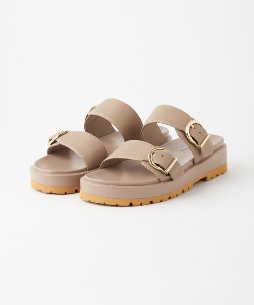 ダブルベルト プラット サンダル（3.5cmヒール） 人気・おすすめ｜省スペース設計・旅行向けにおすすめ お得商品 プライバシー配送 翌日お届け対応