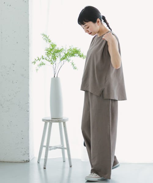 ITEMS URBANRESEARCH(アイテムズ アーバンリサーチ（レディース）)/リネンライクセットアップ/img02