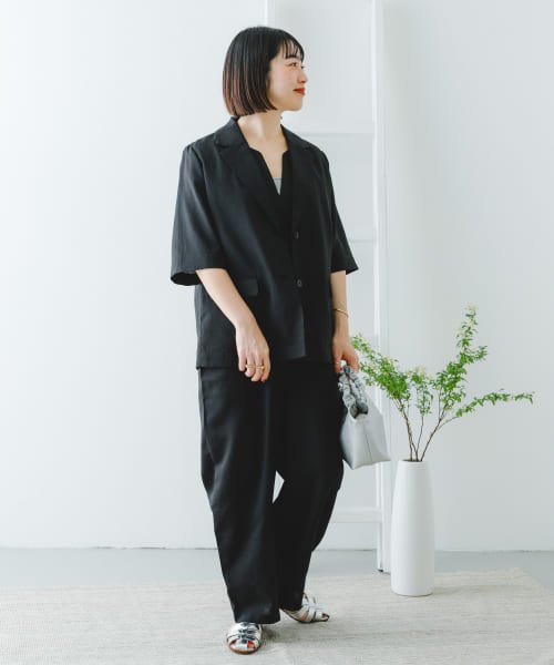 ITEMS URBANRESEARCH(アイテムズ アーバンリサーチ（レディース）)/『セットアップ対応』リネンライクハンソデジャケット/img04