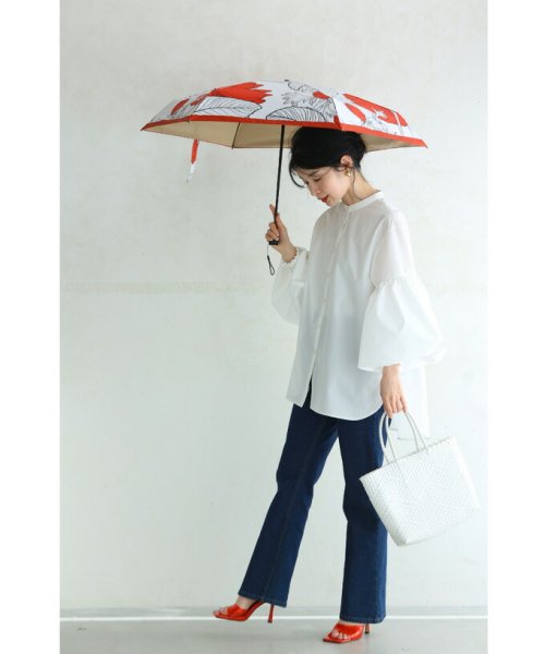 CAWAII(カワイイ)/【母の日ギフトラッピング】晴雨兼用。紅い花咲く折り畳み傘/img18