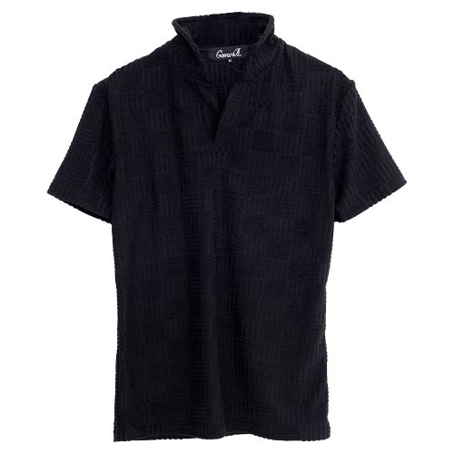 CavariA(キャバリア)/CavariA パイルジャガードイタリアンカラー半袖ポロシャツ/img09