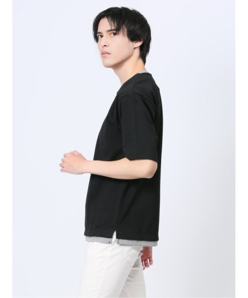 m.f.editorial(エムエフエディトリアル)/段染め フェイクキーネック半袖Tシャツ メンズ Tシャツ カットソー カジュアル インナー トップス ギフト プレゼント/img12