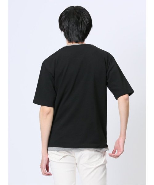 m.f.editorial(エムエフエディトリアル)/段染め フェイクキーネック半袖Tシャツ メンズ Tシャツ カットソー カジュアル インナー トップス ギフト プレゼント/img13