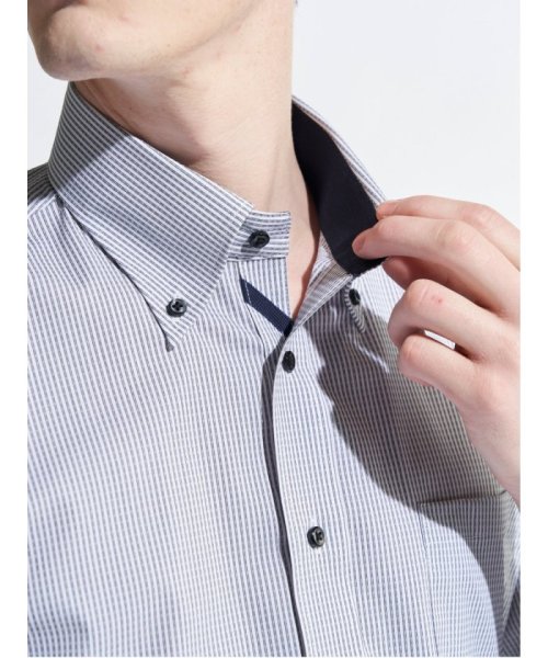 TAKA-Q(タカキュー)/クールマックス+ストレッチ スタンダードフィット ボタンダウン半袖シャツ 半袖 シャツ メンズ ワイシャツ ビジネス ノーアイロン 形態安定 yシャツ 速乾/img01
