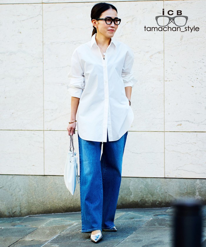 ICB×tamachan_style コラボ】スタイルアップ ワイドデニム(506081117