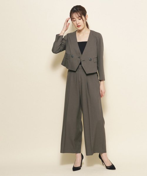 【洗える／裏地なし／清涼感／リネンライク】軽く羽織れる！こなれ感あるコンパクトジャケット 