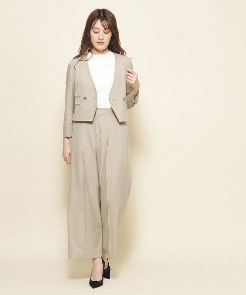 【洗える／裏地なし／清涼感／リネンライク】軽く羽織れる！こなれ感あるコンパクトジャケット 