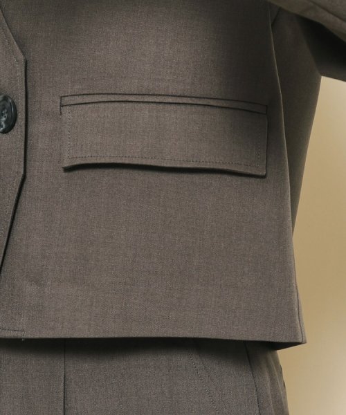 【洗える／裏地なし／清涼感／リネンライク】軽く羽織れる！こなれ感あるコンパクトジャケット 