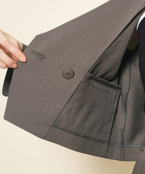 【洗える／裏地なし／清涼感／リネンライク】軽く羽織れる！こなれ感あるコンパクトジャケット 